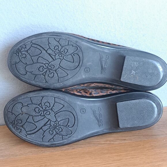 Dansko Olivia Women’s 11–11.5 41 Calf Hair Cheetah Print Leather Slip-On Loafers - Picture 7 of 10